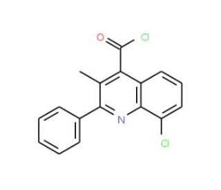 8-chloro-3-methyl-2-phenylquinoline-4-carbonyl chloride - chemical structure image