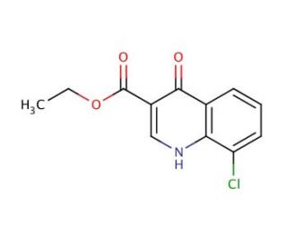 8-Chloro-4-hydroxyquinoline-3-carboxylic acid ethyl ester (CAS 73987-37-8) - chemical structure image