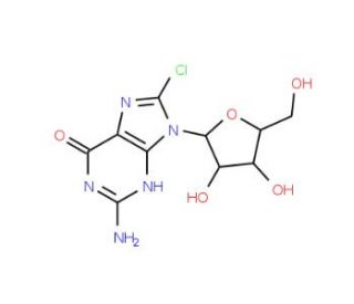 8-Chloroguanosine (CAS 2104-68-9) - chemical structure image