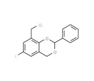 8-(chloromethyl)-6-fluoro-2-phenyl-4H-1,3-benzodioxine - chemical structure image