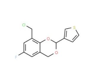 8-(chloromethyl)-6-fluoro-2-thien-3-yl-4H-1,3-benzodioxine - chemical structure image
