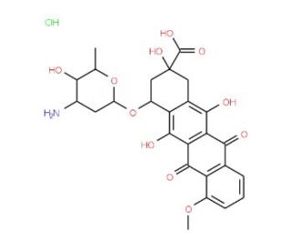 8-Desacetyl-8-carboxy Daunorubicin Hydrochloride (CAS 58199-96-5) - chemical structure image