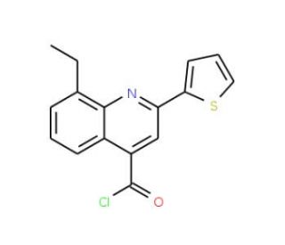 8-ethyl-2-(2-thienyl)quinoline-4-carbonyl chloride - chemical structure image