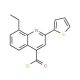 8-ethyl-2-(2-thienyl)quinoline-4-carbonyl chloride - chemical structure image