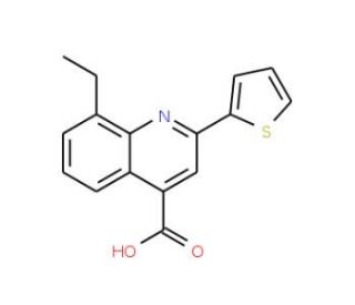 8-ethyl-2-(2-thienyl)quinoline-4-carboxylic acid - chemical structure image