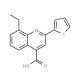 8-ethyl-2-(2-thienyl)quinoline-4-carboxylic acid - chemical structure image