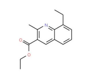 8-Ethyl-2-methylquinoline-3-carboxylic acid ethyl ester (CAS 948291-37-0) - chemical structure image