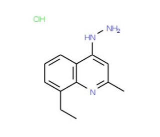 8-Ethyl-4-hydrazino-2-methylquinoline hydrochloride (CAS 1172882-67-5) - chemical structure image