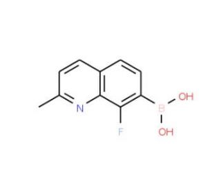 8-Fluoro-2-methylquinoline-7-boronic acid (CAS 957035-06-2) - chemical structure image