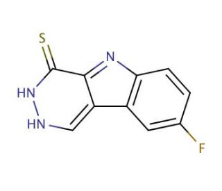 8-fluoro-3,5-dihydro-4H-pyridazino[4,5-b]indole-4-thione - chemical structure image