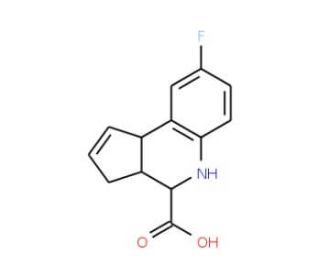 8-Fluoro-3a,4,5,9b-tetrahydro-3H-cyclopenta[c]-quinoline-4-carboxylic acid (CAS 354816-24-3) - chemical structure image