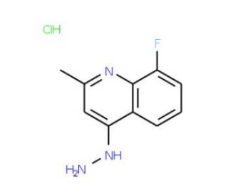 8-Fluoro-4-hydrazino-2-methylquinoline hydrochloride (CAS 1170457-07-4) - chemical structure image