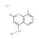 8-Fluoro-4-hydrazino-2-methylquinoline hydrochloride (CAS 1170457-07-4) - chemical structure image