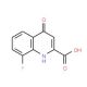 8-Fluoro-4-hydroxyquinoline-2-carboxylic acid (CAS 36308-79-9) - chemical structure image