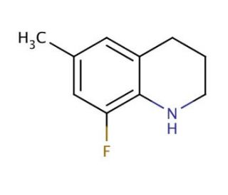 8-fluoro-6-methyl-1,2,3,4-tetrahydroquinoline - chemical structure image