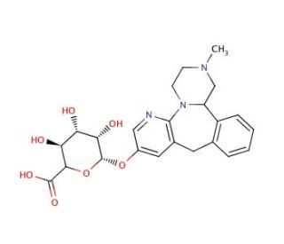 8-Hydroxy Mirtazapine &beta;-D-Glucuronide (CAS 155239-47-7) - chemical structure image