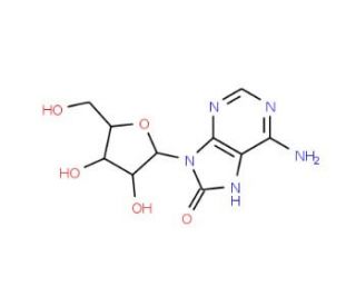 8-Hydroxyadenosine (CAS 29851-57-8) - chemical structure image
