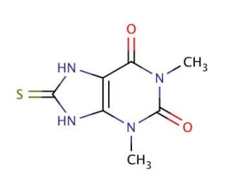 8-mercapto-1,3-dimethyl-3,7-dihydro-1H-purine-2,6-dione - chemical structure image