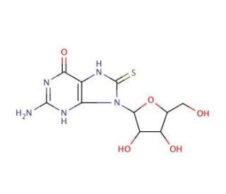 8-Mercaptoguanosine (CAS 26001-38-7) - chemical structure image
