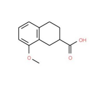 8-Methoxy-1,2,3,4-tetrahydronaphthalene-2-carboxylic acid (CAS 32178-63-5) - chemical structure image