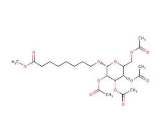 8-Methoxycarbonyloctanoyl-2&prime;,3&prime;,4&prime;,6-tetra-O-acetyl-&beta;-D-galactopyranoside (CAS 93619-78-4) - chemical structure image