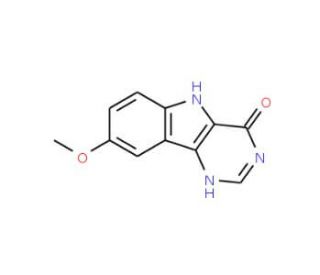8-Methoxypyrimidino[5,4-b]indol-4(3H)-one - chemical structure image