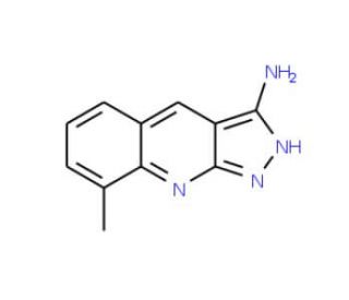 8-Methyl-1H-pyrazolo[3,4-b]quinolin-3-ylamine - chemical structure image