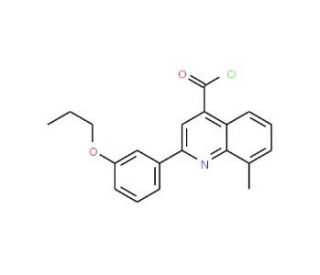 8-methyl-2-(3-propoxyphenyl)quinoline-4-carbonyl chloride - chemical structure image