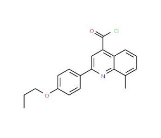 8-methyl-2-(4-propoxyphenyl)quinoline-4-carbonyl chloride - chemical structure image