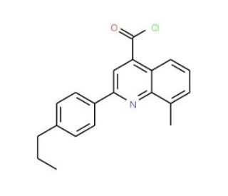 8-methyl-2-(4-propylphenyl)quinoline-4-carbonyl chloride - chemical structure image