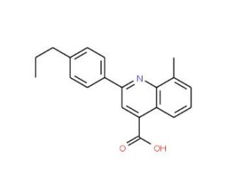8-Methyl-2-(4-propylphenyl)quinoline-4-carboxylic acid - chemical structure image