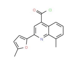 8-methyl-2-(5-methyl-2-furyl)quinoline-4-carbonyl chloride - chemical structure image