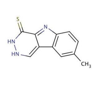 8-methyl-3,5-dihydro-4H-pyridazino[4,5-b]indole-4-thione - chemical structure image