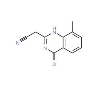 (8-methyl-4-oxo-3,4-dihydroquinazolin-2-yl)acetonitrile - chemical structure image