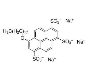 8-Octadecyloxypyrene-1,3,6-trisulfonic acid trisodium salt (CAS 111024-84-1) - chemical structure image