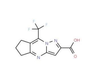 8-Trifluoromethyl-6,7-dihydro-5H-cyclopenta[d]-pyrazolo[1,5-a]pyrimidine-2-carboxylic acid (CAS 505054-58-0) - chemical struc