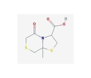 8a-methyl-5-oxo-hexahydro-[1,3]thiazolo[2,3-c]thiomorpholine-3-carboxylic acid - chemical structure image