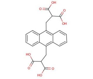 9,10-Anthracenediyl-bis(methylene)dimalonic acid (CAS 307554-62-7) - chemical structure image