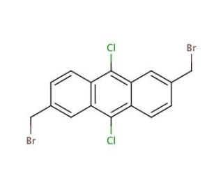 9,10-Dichloro-2,6-bis(bromomethyl)anthracene (CAS 887354-43-0) - chemical structure image