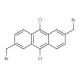 9,10-Dichloro-2,6-bis(bromomethyl)anthracene (CAS 887354-43-0) - chemical structure image