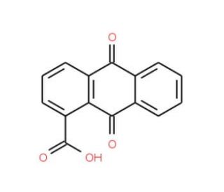 9,10-Dioxo-9,10-dihydro-anthracene-1-carboxylic acid (CAS 602-69-7) - chemical structure image
