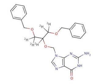 9-[[2-Benzyloxy-1-(benzyloxymethyl)-ethoxy]methyl]guanine-d5 - chemical structure image
