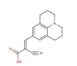 9-(2-Carboxy-2-cyanovinyl)julolidine (CAS 142978-18-5) - chemical structure image