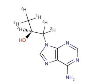 9-[2-(Hydroxypropyl-d6] Adenine (CAS 1020719-54-3) - chemical structure image