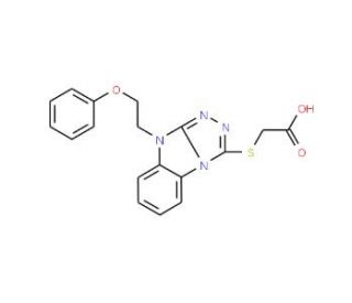 {[9-(2-Phenoxyethyl)-9H-[1,2,4]triazolo[4,3-a]-benzimidazol-3-yl]thio}acetic acid - chemical structure image