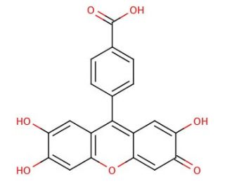 9-(4-Carboxyphenyl)-3-fluoron (CAS 219305-27-8) - chemical structure image