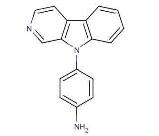 9-(4&prime;-Aminophenyl)-9H-pyrido[3,4-b]indole (CAS 219959-86-1) - chemical structure image