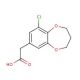 (9-chloro-3,4-dihydro-2H-1,5-benzodioxepin-7-yl)acetic acid - chemical structure image