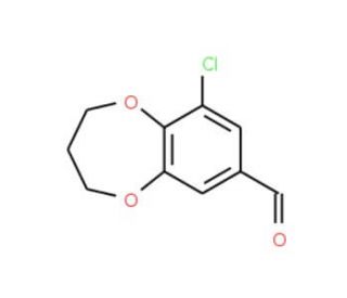 9-chloro-3,4-dihydro-2H-1,5-benzodioxepine-7-carbaldehyde - chemical structure image