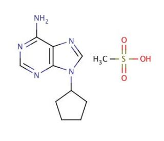 9-Cyclopentyladenine monomethanesulfonate (CAS 189639-09-6) - chemical structure image
